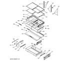 GE DFE29JGDEWW fresh food shelves diagram