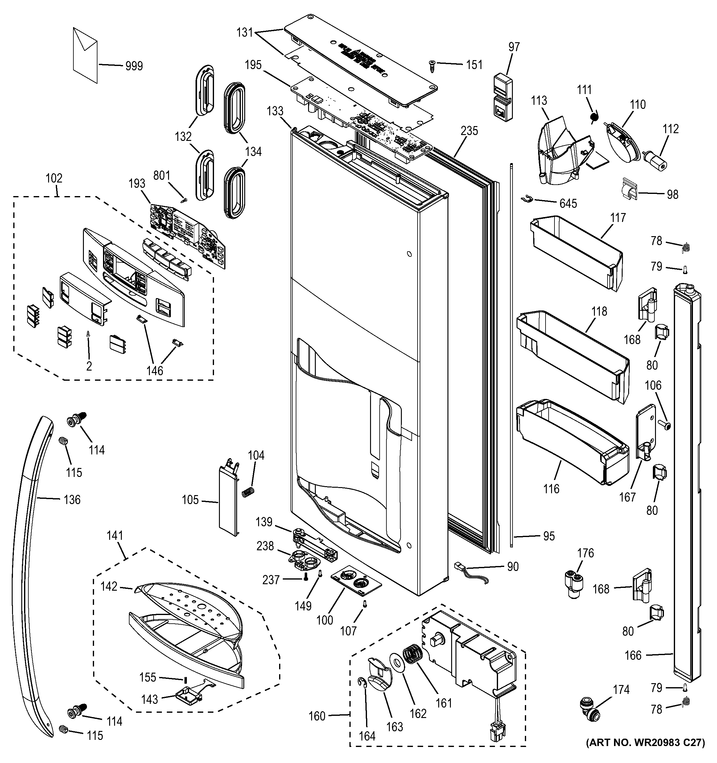 Dispenser door