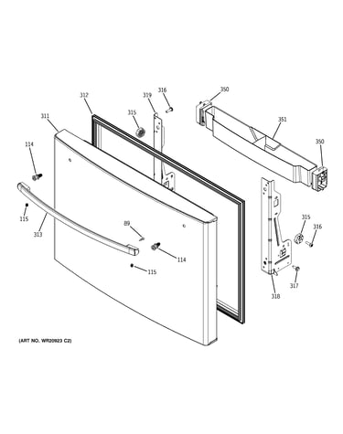 Freezer door