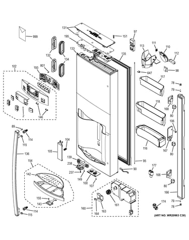 Dispenser door