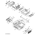 GE PYE23PSDCSS freezer shelves diagram