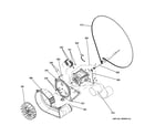 GE GTUP270EM0WW blower & motor assembly diagram