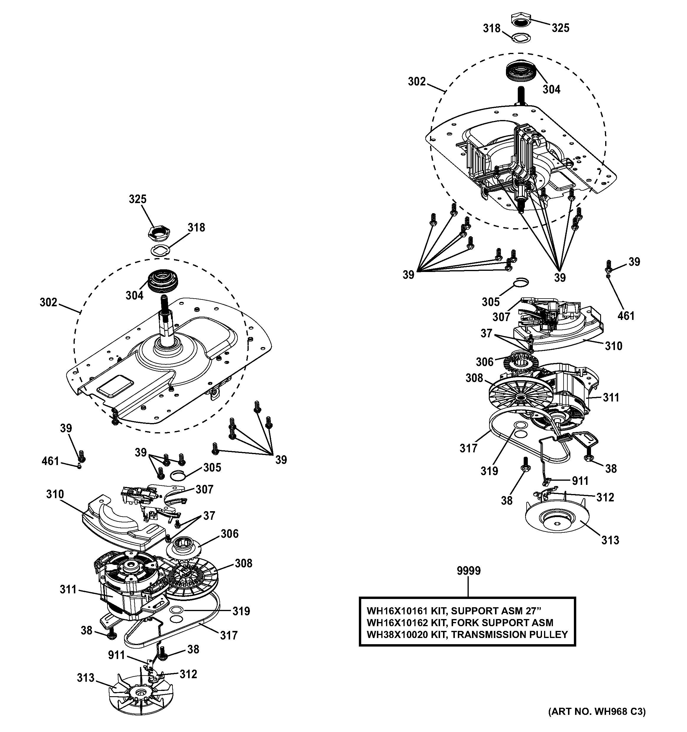 Motor & drive assembly