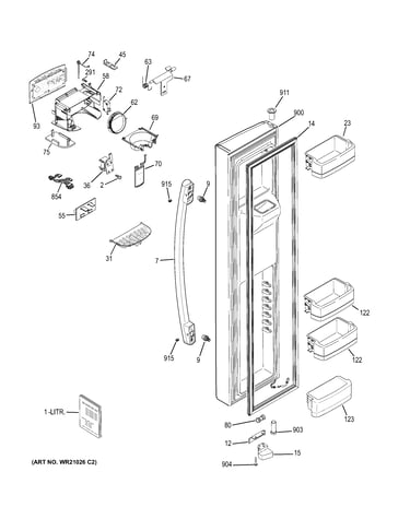 Freezer door