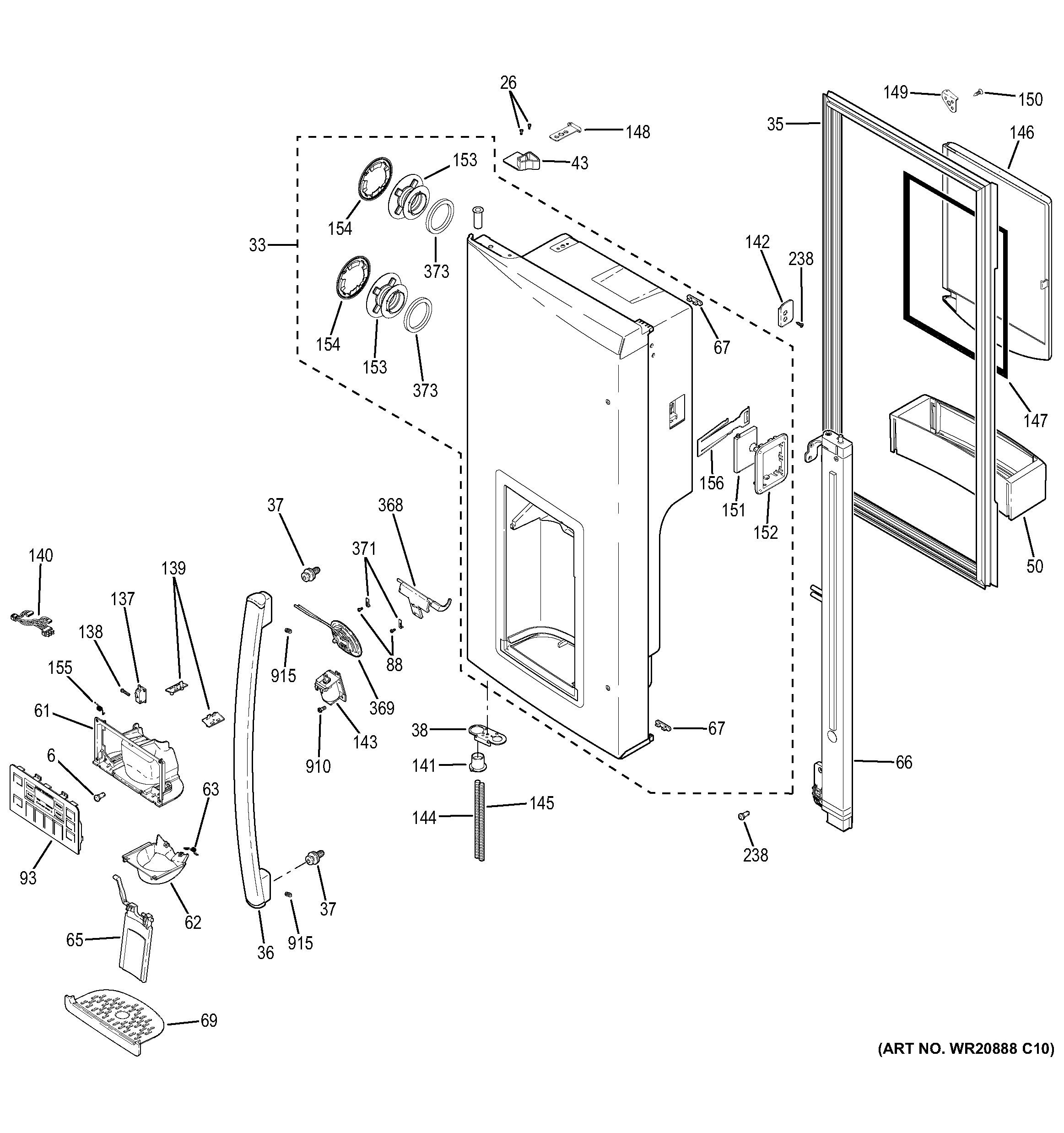 Dispenser door