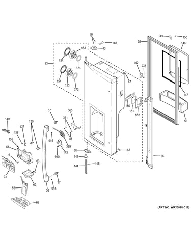 Dispenser door
