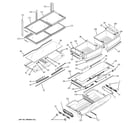 GE ZFGB21HZJSS fresh food shelves diagram