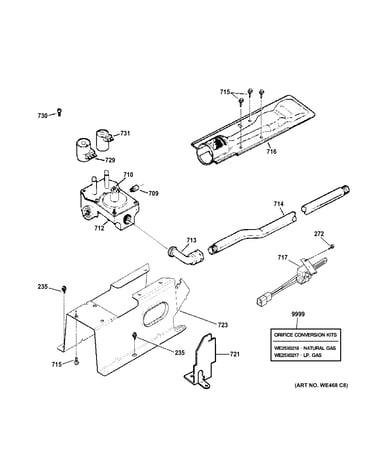 Gas valve & burner assembly