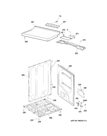 Cabinet & top panel