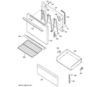Hotpoint RB525DH1BB door & drawer parts diagram