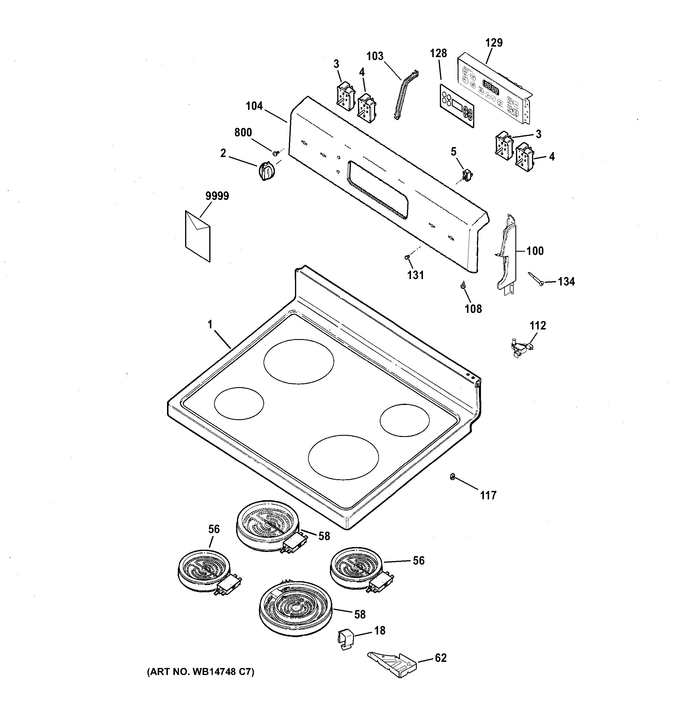 CONTROL PANEL & COOKTOP