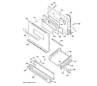 Hotpoint RGB526DEH1BB door & drawer parts diagram