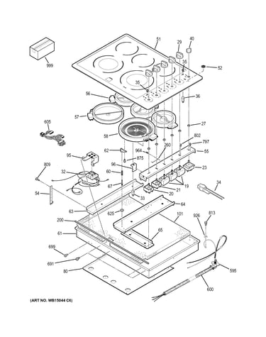 Control panel & cooktop
