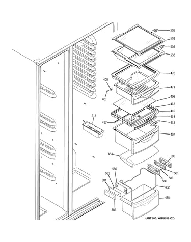 Fresh food shelves