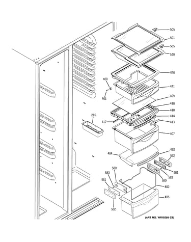 Fresh food shelves