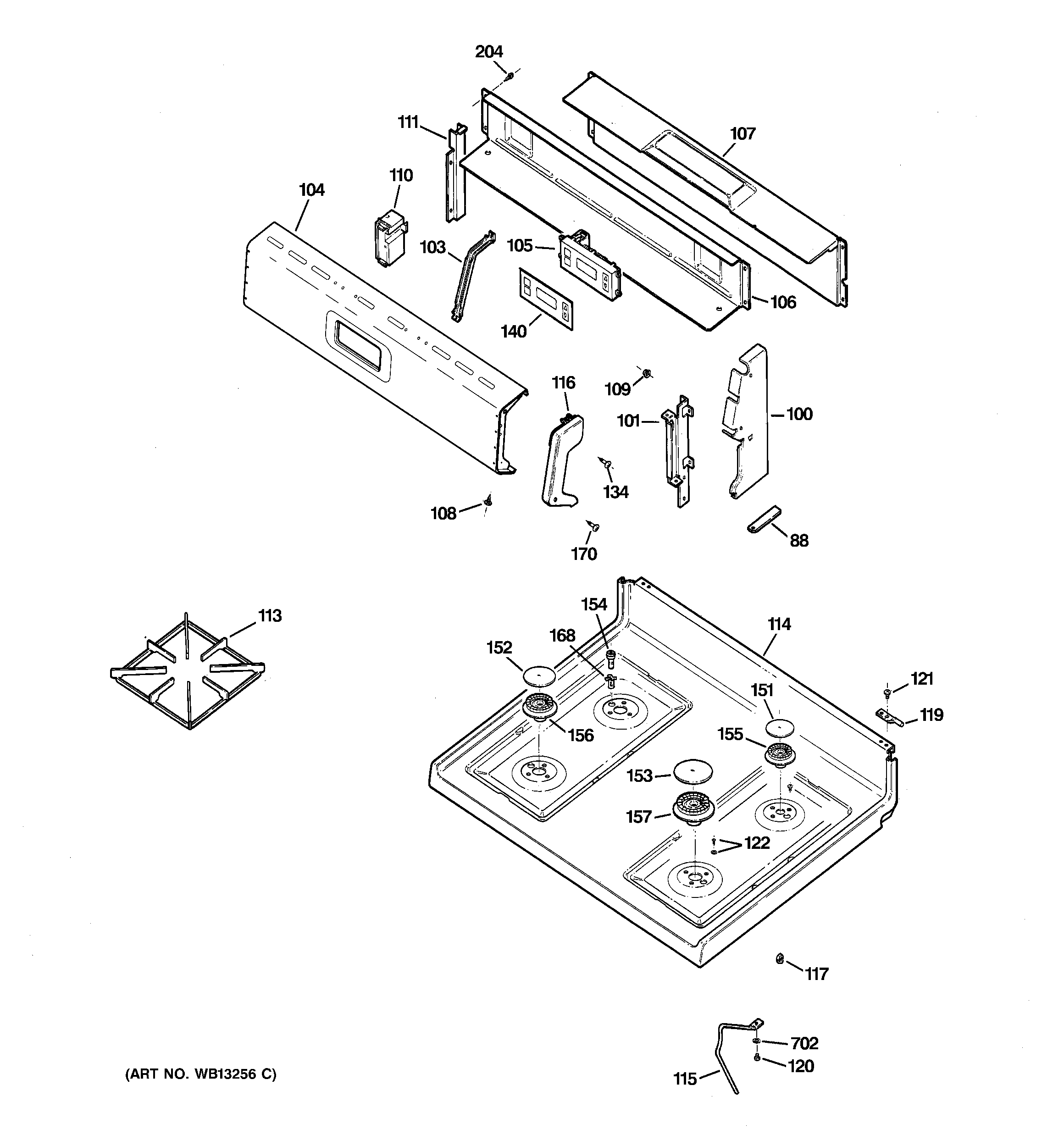 Control panel & cooktop