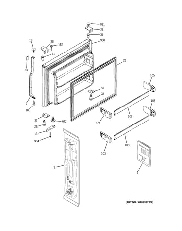 Freezer door