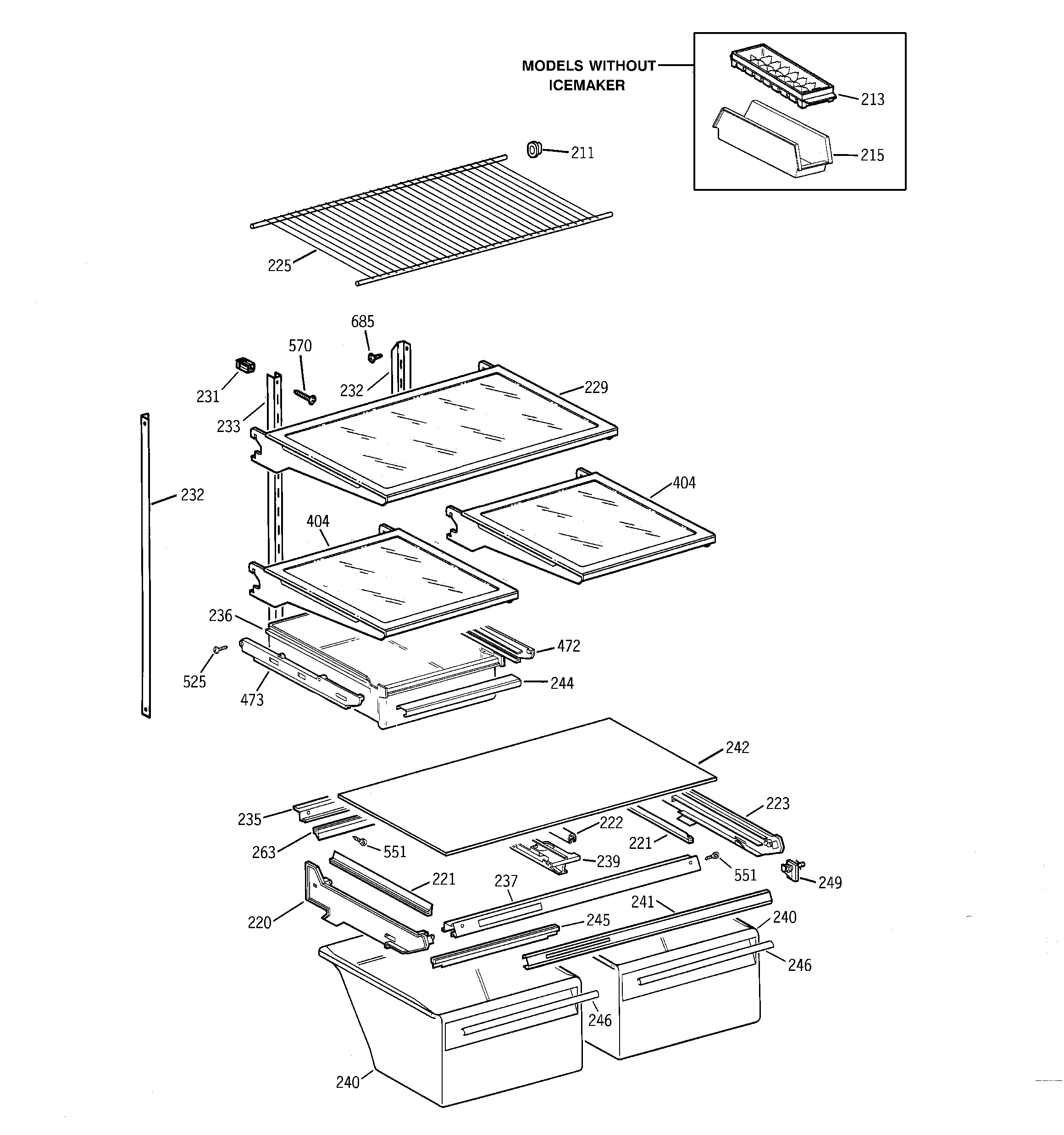 Shelf parts
