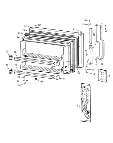 Freezer door