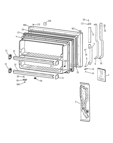 Freezer door