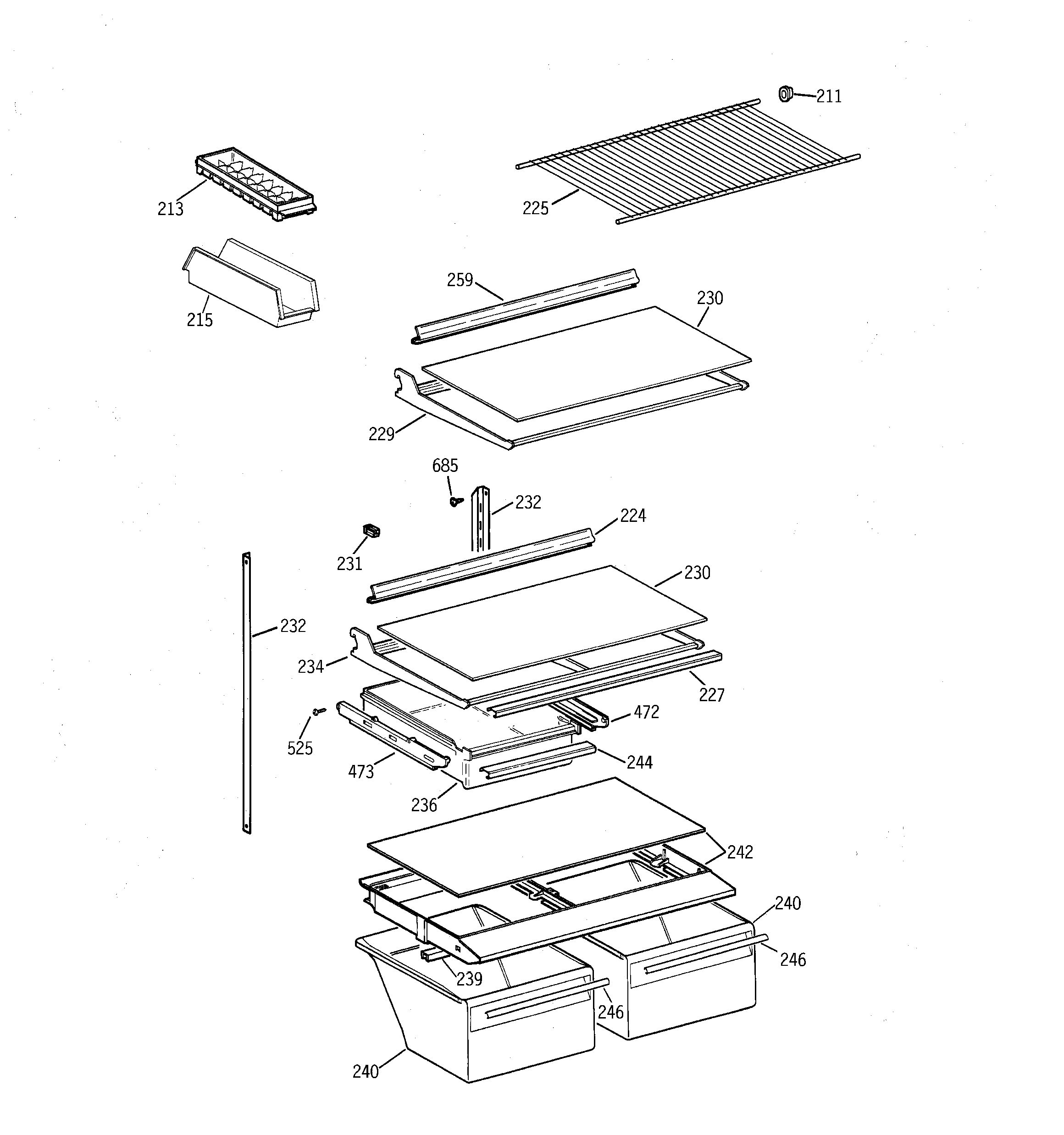 Shelf parts