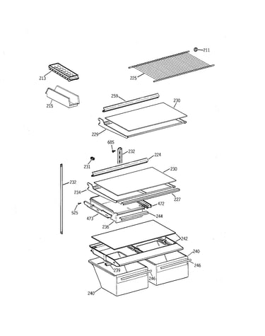 Shelf parts