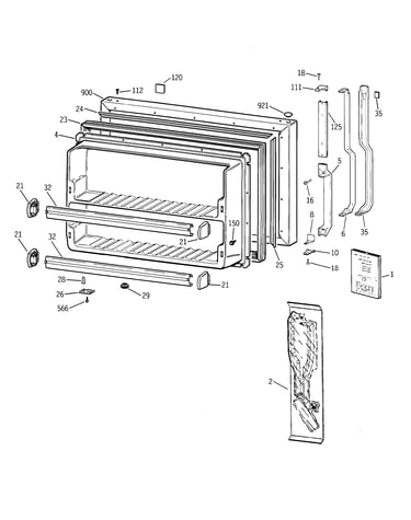 Freezer door