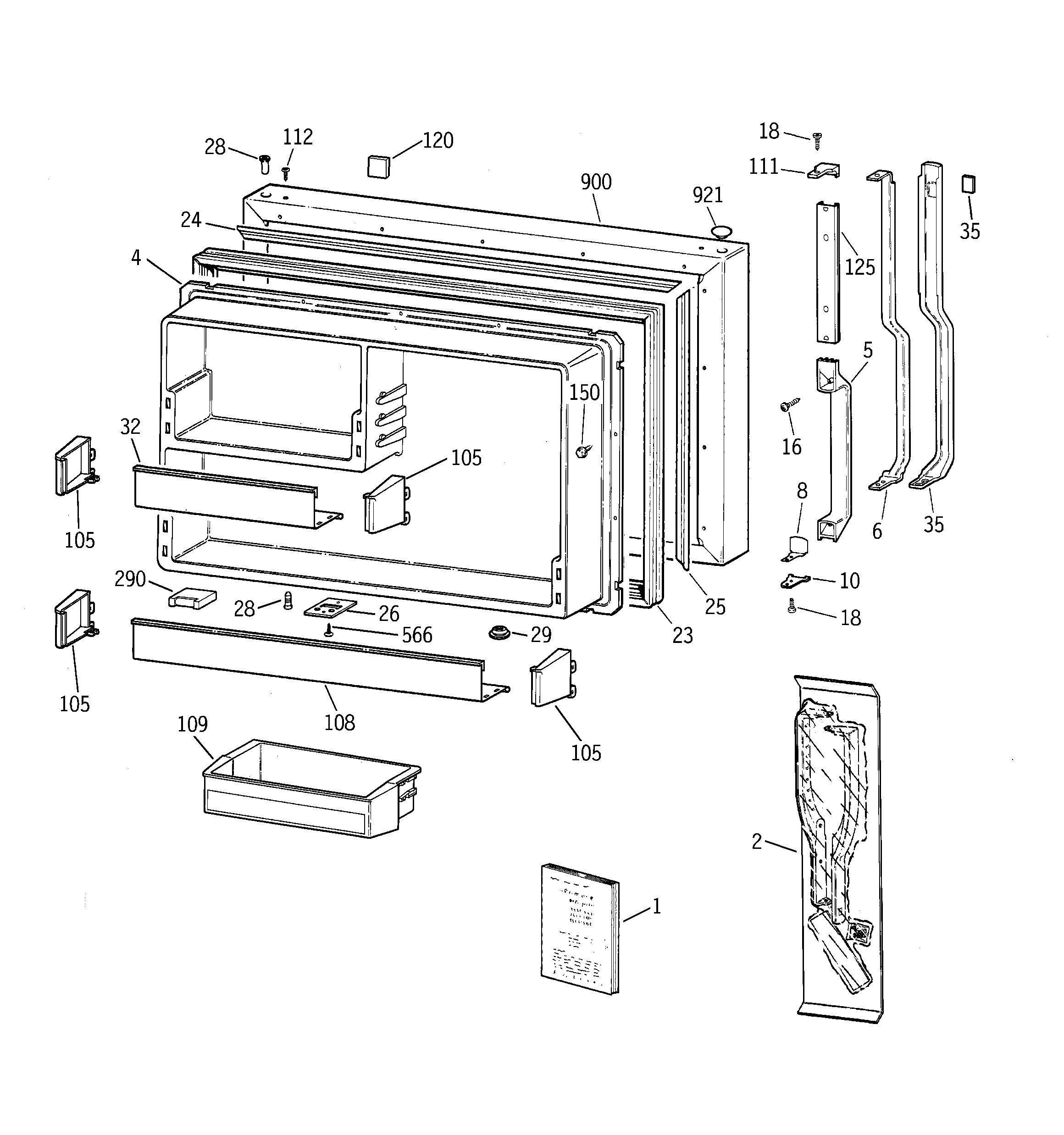 Freezer door