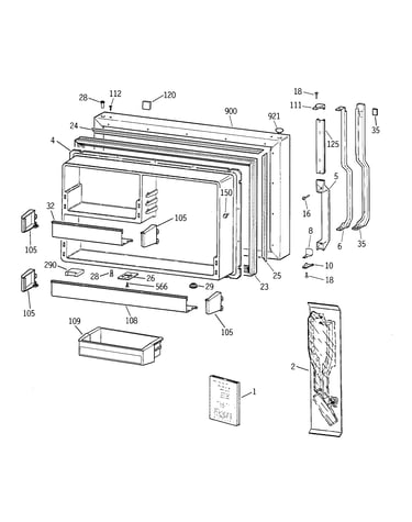 Freezer door