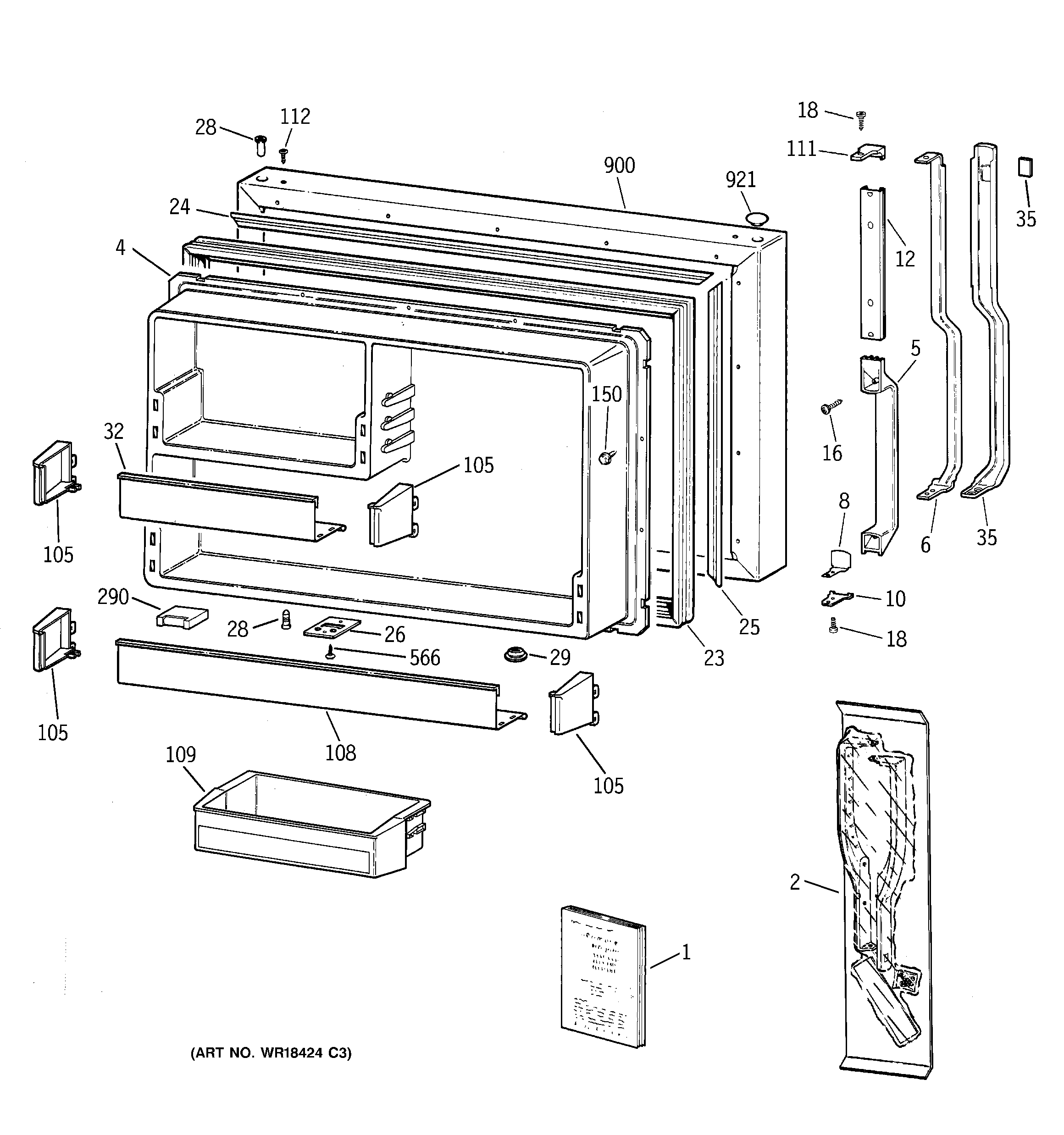 Freezer door