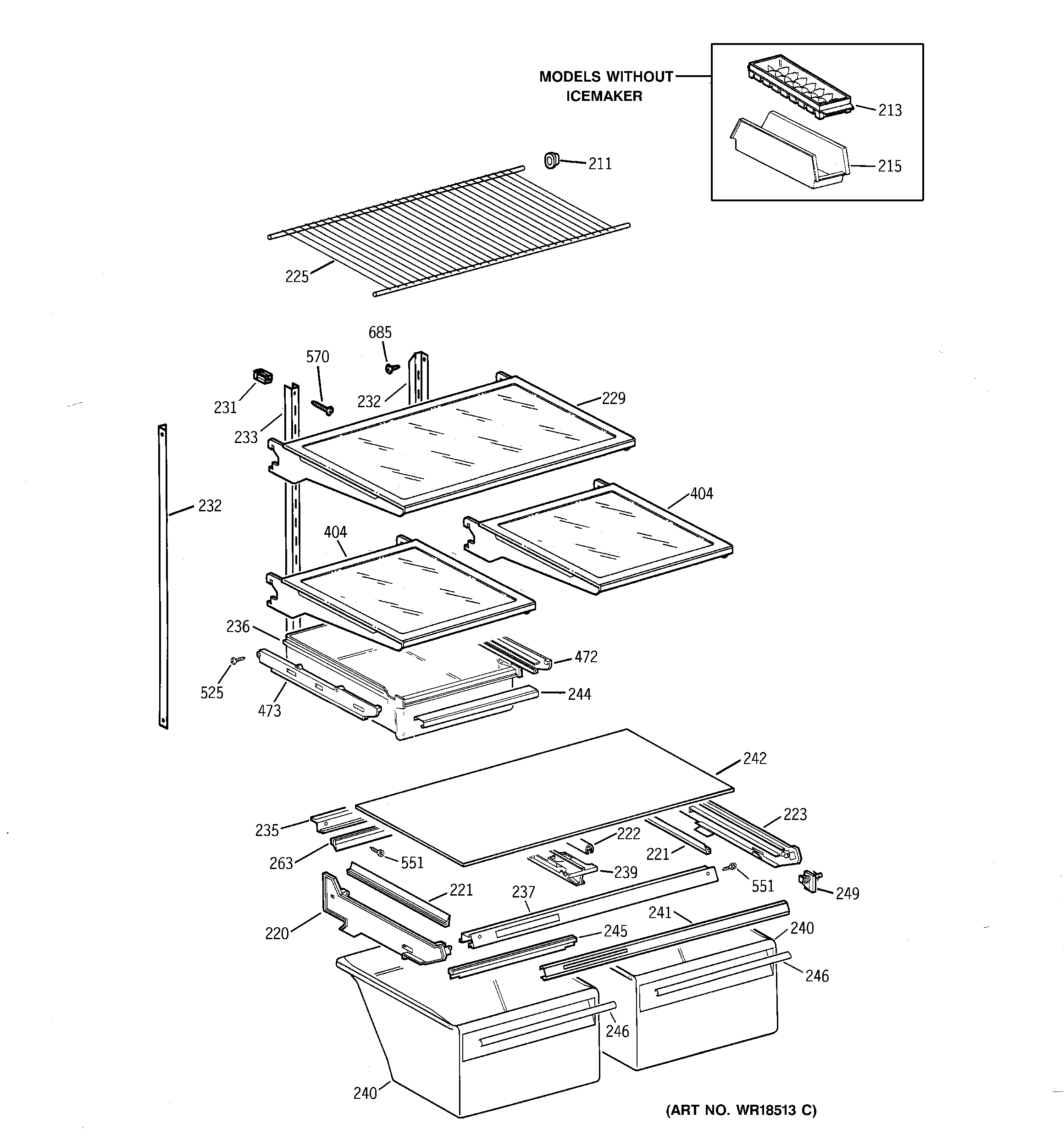 Shelf parts