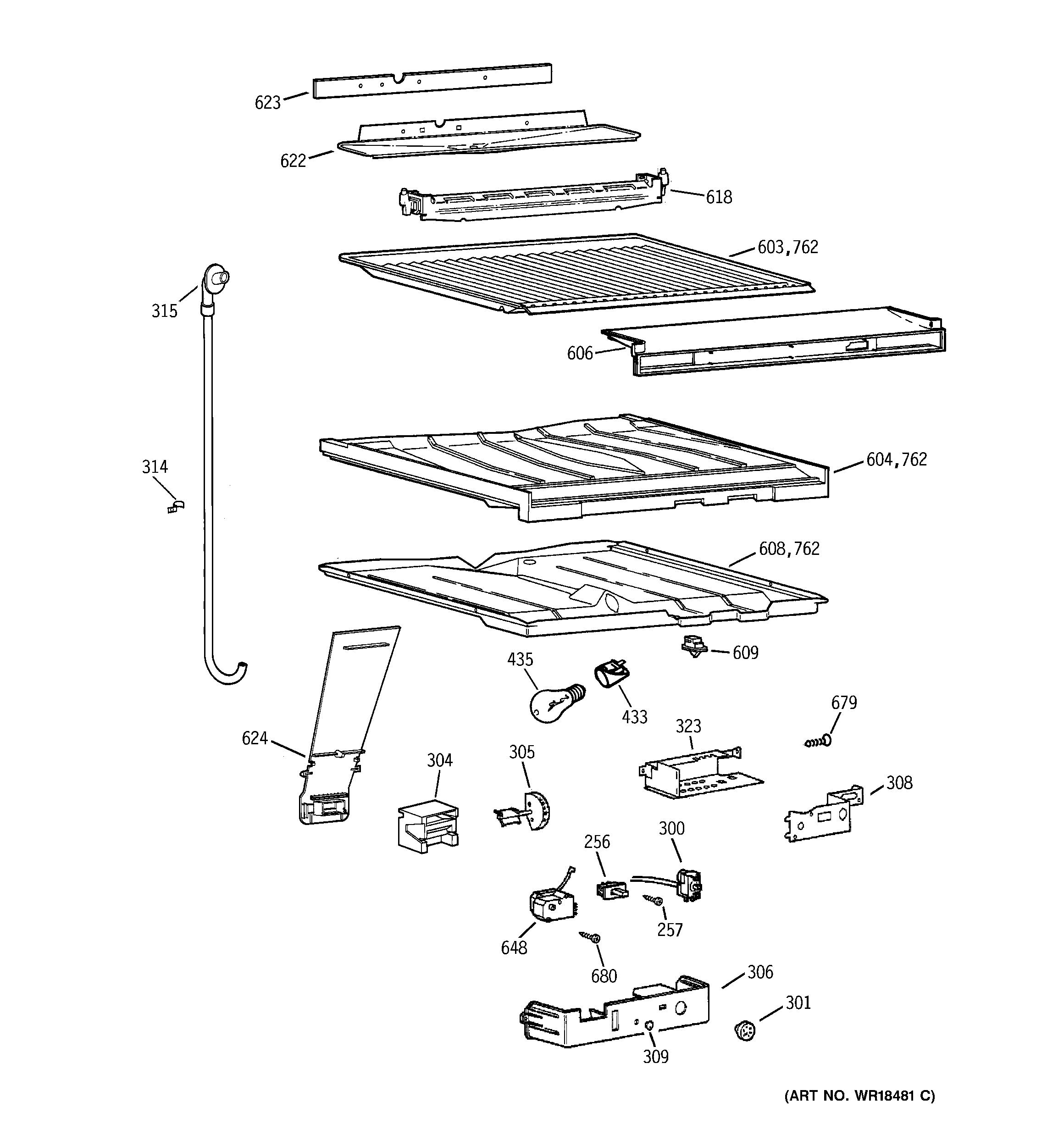 Compartment separator parts