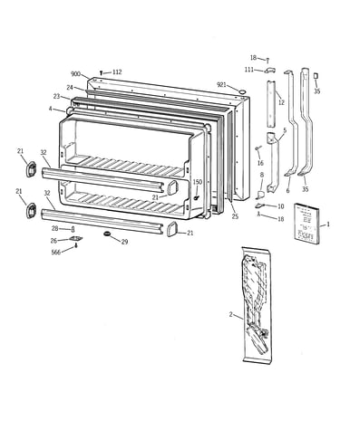Freezer door