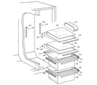 Hotpoint CST20KABCWH fresh food shelves diagram