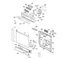 Hotpoint HDA3430Z05WW escutcheon & door assembly diagram