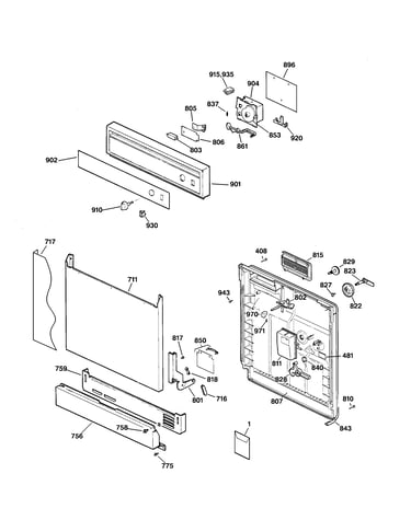 Escutcheon & door assembly