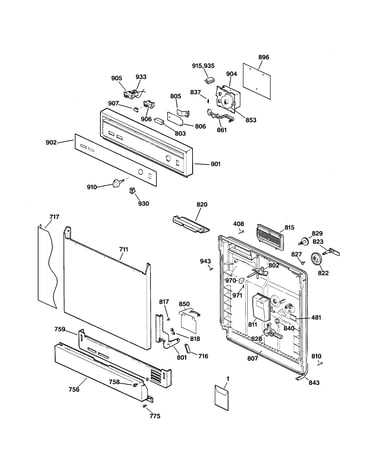 Escutcheon & door assembly