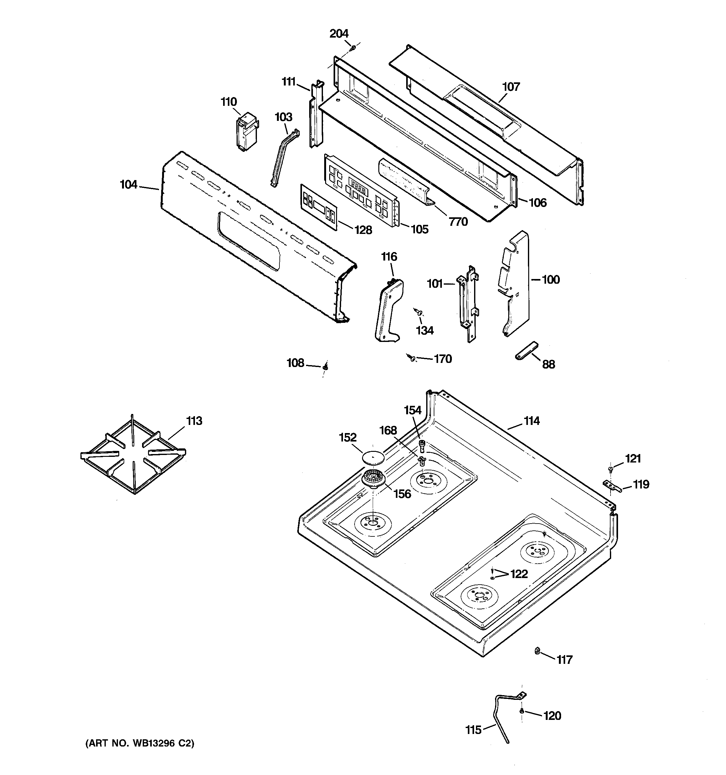 CONTROL PANEL & COOKTOP