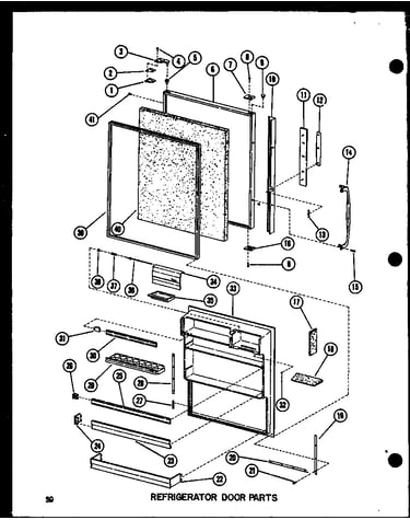 Refrigerator door parts