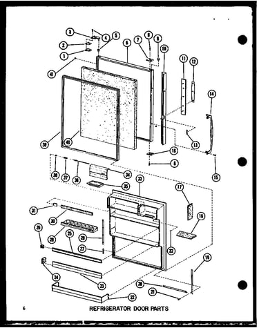 Refrigerator door parts