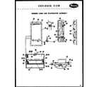 Amana FPR95LC freezer liner and evaporator assembly diagram