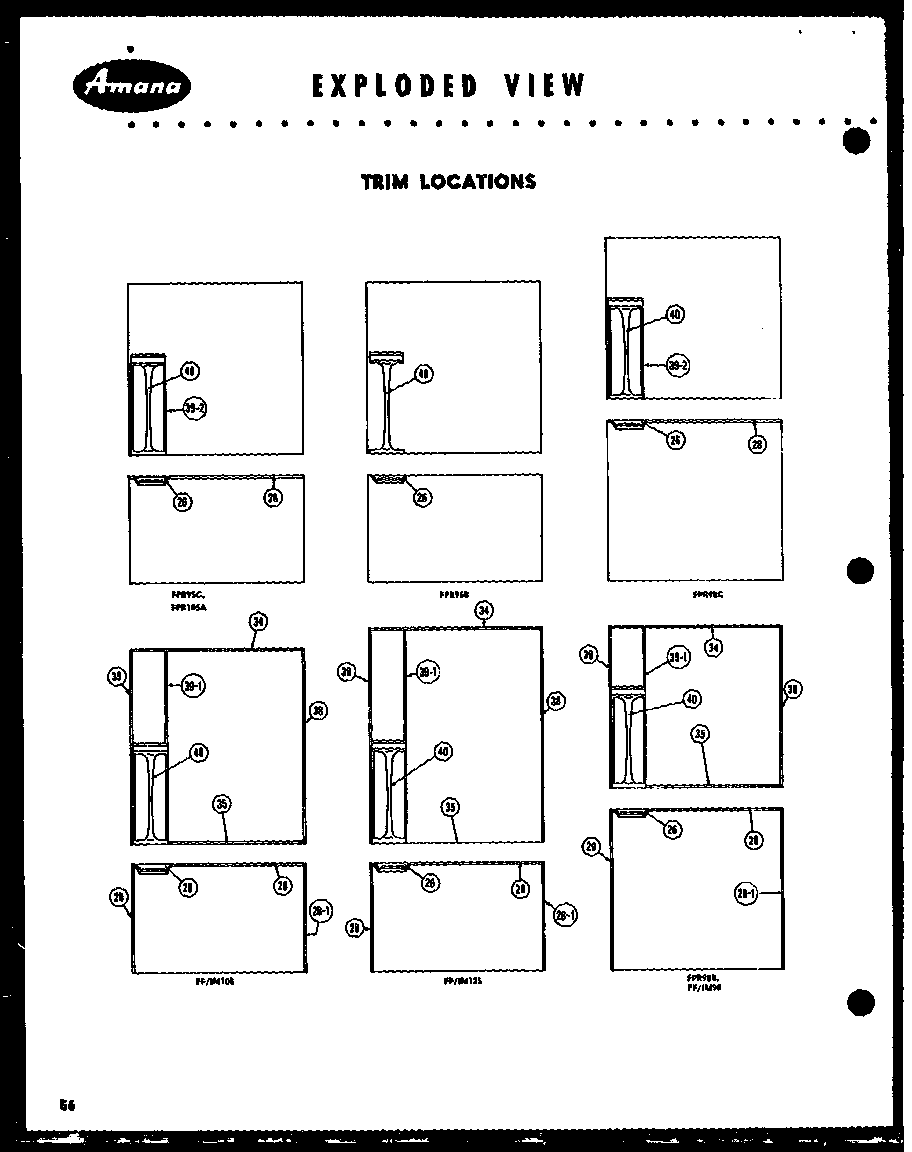 TRIM LOCATIONS (FPR95B) (FPR95C) (FPR98B) (FPR98C) (FPR105A) (FF98) (IM98) (FF105) (IM105) (FF125) (IM125)