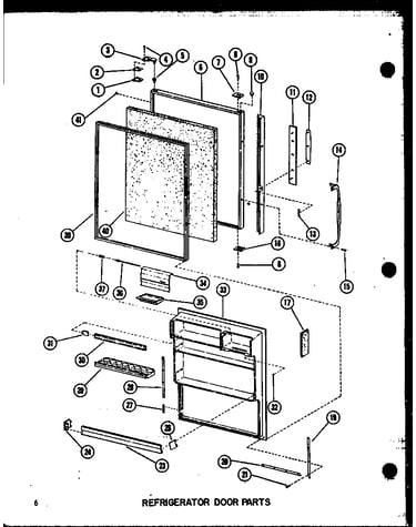 Refrigerator door parts