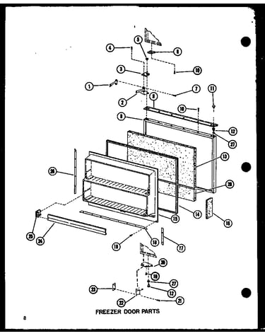 Freezer door parts
