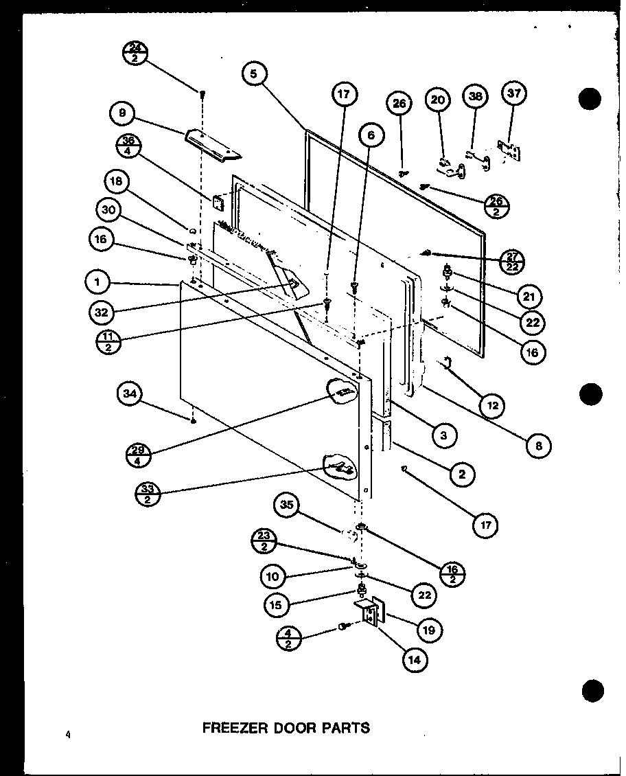 FREEZER DOOR PARTS (BC20H/P7680805W) (BR-20H/P7680806W) (BC20H/P7680807W) (BR-20H/P7680808W) (BC20H/P7680810W) (BR-20H/P7680811W)