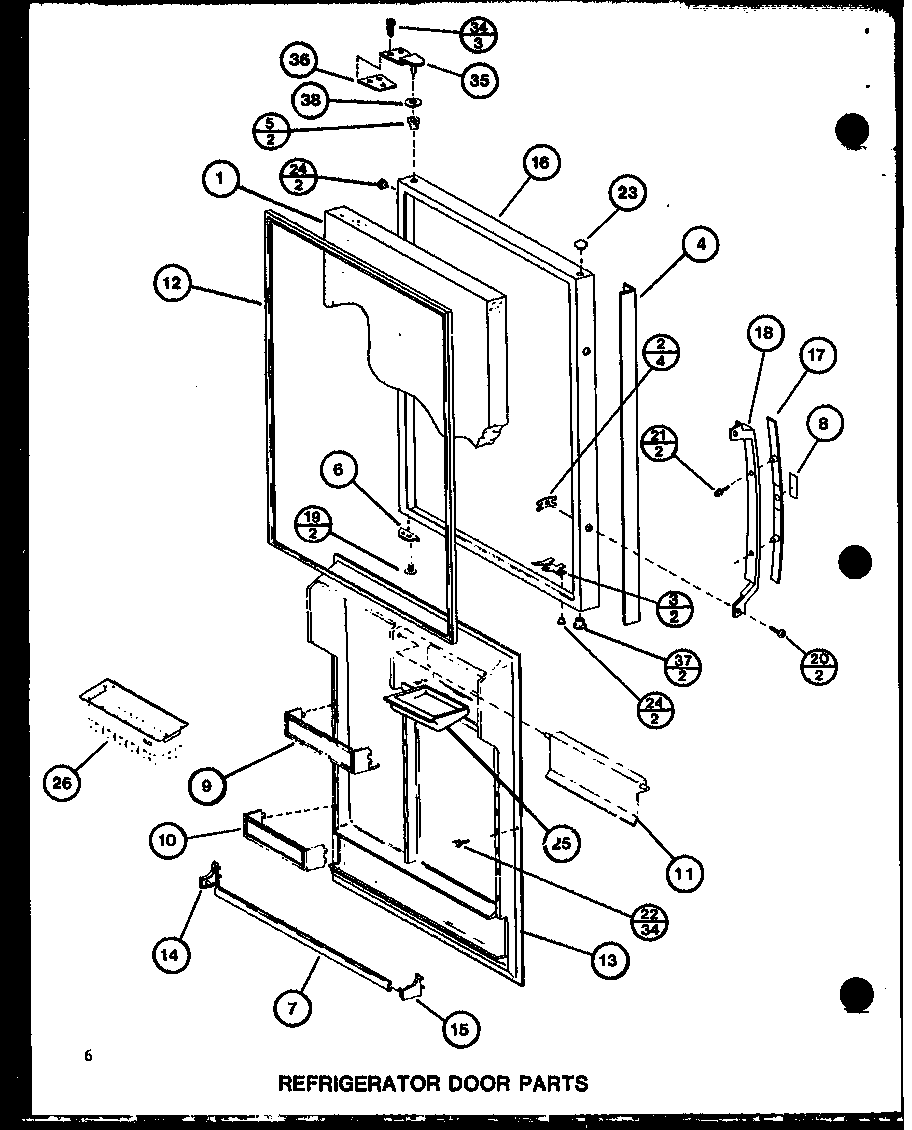Refrigerator door parts (bc20j/p7680812w) (br20j/p7680813w)