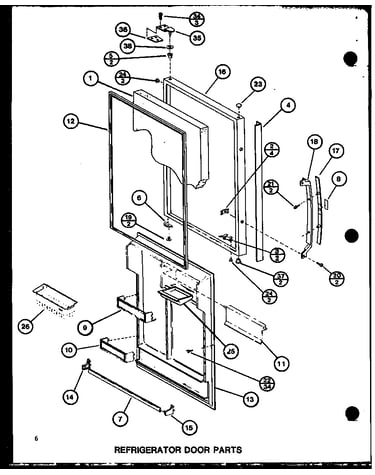 Refrigerator door parts (bc20j/p7680812w) (br20j/p7680813w)