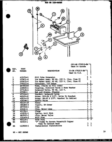 Addd on ice-maker (ic-3h/p76213-5w) (cic-4h/p76213-6w)