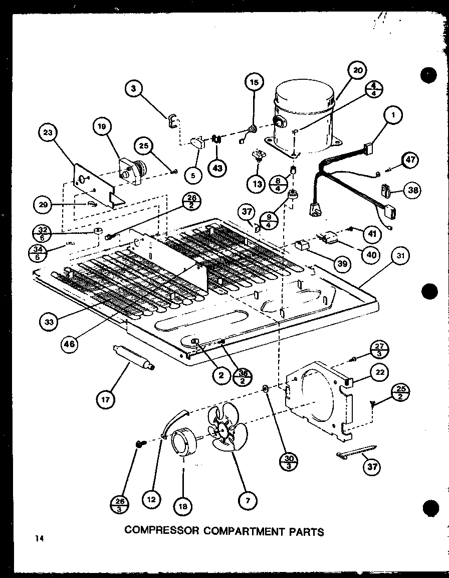 Compressor compartment parts (bl20j/p7680818w)