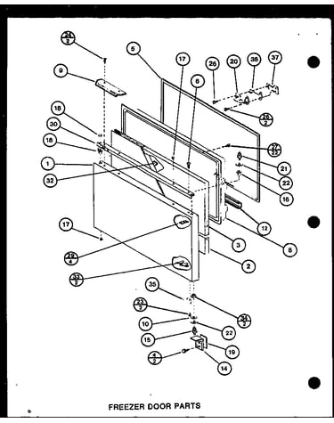 Freezer door parts (bc20k/p7812501w) (br20k/p7812502w) (bc20k/p7812507w) (bw20k/p7812510w)